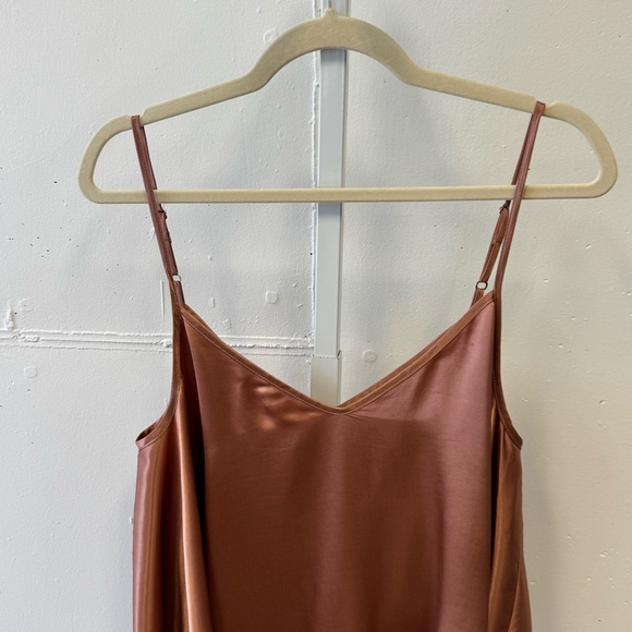 Enza Costa Satin Strappy Satin Swing Style Camisole Bronze Large - Picture 4 of 11